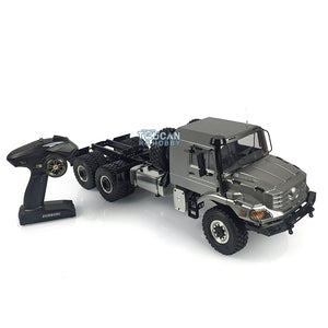 JDM 1/14 Metal 6*6 Off-road Unpainted Tractor Truck with Differential Axle Metal Chassis ARTR Motor Steering Remote Controller