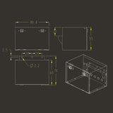 Degree 1:14 Scale Metal Tool Box For DIY Tamiya RC Tractor Truck LESU HUINA Radio Control Vehicle Model