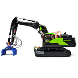1/14 EC380 3 Arms RC Hydraulic Excavator Tracked Assembled Painted Digger Model W/ Hydraulic Clamp Buckets Ripper Transmitter