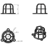 JDM LED Roof Rotating Light Guard Spare Part Suitable for 1/14 Scale 2.4ghz Radio Control Hydraulic Construction Model Trucks