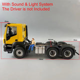 1/14 Metal 6x4 RC Tractor Remote Controlled Truck Assembled Painted Car Differential Lock Light Sound System