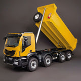 1/14 Hydraulic 8x4 RC Dumper Car Radio Control Tipper Metal Truck Light Sound Painted and Assembled