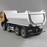 1/14 8x8 Metal Hydraulic RC Dump Truck Remote Control Tipper Car Sound Lights Assembled Painted Model ESC Motor Servo