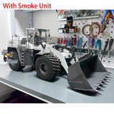 XDRC 1/14 580 Metal RC Hydraulic Loader Ready To Run Engineering Vehicles DIY Model Smoke Unit Lights ESC Servo Motor