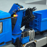 10x10 1/14 RC Hydraulic Crane Dump Truck Full Dumper Car Model Rear Axle Lifting Ready to Run Simulation Car Model