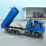 10x10 1/14 RC Hydraulic Crane Dump Truck Full Dumper Car Model Rear Axle Lifting Ready to Run Simulation Car Model