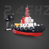 Heng Long 2.4G RC Boat Fire Fighting Remote Controlled Water Spray Ship Simulation Model Assembled and Painted 60x23x45CM