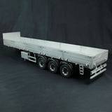 1/14 3 Axles Metal Semi Trailer for RC Tractor Truck Remote Controlled Vehicle DIY Car Model Assembled and Unpainted