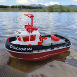 1/72 Heng Long 2.4G RC Tugboat Remote Control Towboat Powerful Dual Motor Model with Servo Motor ESC Emulated Boat Hobby Models