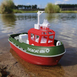 1/72 Heng Long 2.4G RC Tugboat Remote Control Towboat Powerful Dual Motor Model with Servo Motor ESC Emulated Boat Hobby Models