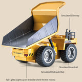 HUINA 1/18 1533 1:18 RC Dump Truck Remote Control Tipper Car 24G Vehicles Toys Assembled and Painted Hobby Model Gift