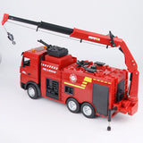 HUINA 1/18 1362 Remote Control Fire Fighting Truck 2.4G 9CH Sprinkler Car Toy Assembled and Painted Hobby Model Gift