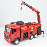 HUINA 1/18 1362 Remote Control Fire Fighting Truck 2.4G 9CH Sprinkler Car Toy Assembled and Painted Hobby Model Gift