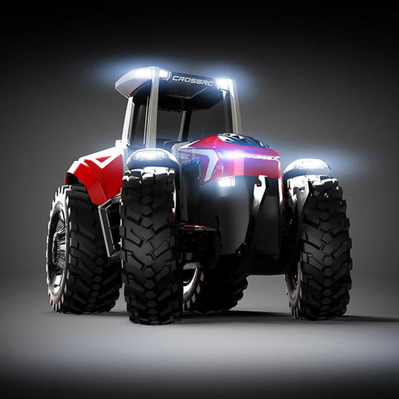 CROSSRC 1/8 Painted Red Assembled RC Tractor TL4 Iron Bull Remote Control Model Car Light Motor 2Speed