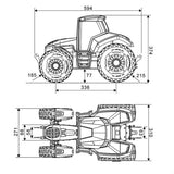 CROSSRC 1/8 Painted Red Assembled RC Tractor TL4 Iron Bull Remote Control Model Car Light Motor 2Speed