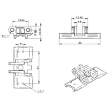 1Pair Metal Tracks for 1/14 LR914 Hydraulic RC Excavator JDM-208 1/14 LR920 Radio Controlled Digger DIY Model