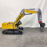 1/14 RC Hydraulic Excavator 3 Arms 374F PL18EV Radio Control Metal Digger Model Assembled & Painted FlySky PL18EV