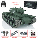 Henglong 1/16 Scale TK7.0 Upgraded Soviet KV-1 RTR RC BB IR Tank 3878 W/ 360 Turret Metal Tracks Sprockets Idlers Road Wheels