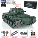 Henglong 1/16 Scale TK7.0 Upgraded Soviet KV-1 Ready To Run Remote Controlled Tank 3878 FPV 360 Turret Metal Tracks Sprockets