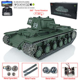 Henglong 1/16 Scale TK7.0 Upgraded Soviet KV-1 Ready To Run Remote Controlled Tank 3878 FPV 360 Turret Metal Tracks Sprockets