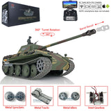 Henglong 1/16 TK7.0 Upgraded German Panther G FPV Ready To Run Remote Controlled Tank 3879 W/ 360 Turret Metal Tracks Idlers