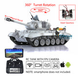 1/16 TK7.0 Henglong FPV M26 Ready To Run Radio Controlled Plastic Version Model Tank 3838 With 360 Turret Gearbox Barrel Recoil