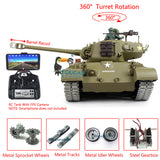 1/16 TK7.0 Henglong Customized Version M26 Pershing RTR Remote Controller Tank Model 3838 Barrel Recoil Metal Tracks Wheels FPV