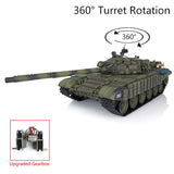 1/16 Heng Long Radio Controlled Ready To Run Tank T72 TK7.0 Plastic 3939 W/ 360 Turret Steel Gearbox Armor Part Smoke Sound