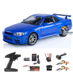 Capo 1/8 R34 RTR 4WD RC Drift Racing Car Metal Radio Controlled High-speed Vehicle Brushless Motor Painted Assembled DIY Model