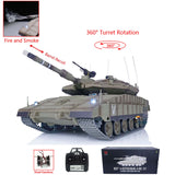 Heng Long 1/16 IDF Merkava MK IV RC Tanks Remote Controlled Panzer Open Fire Smoking 360 Turret Rotary BB pellets
