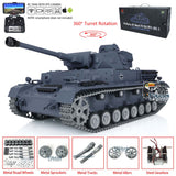 1/16 TK7.0 Customized Ver Henglong Panzer IV F2 RTR RC FPV BB IR Model Tank 3859 Metal Track Wheels W/ 360 Turret Smoke Sound