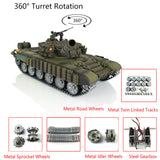 Customized Ver Heng Long Military Radio Controlled 1/16 T72 TK7.0 Ready To Run Tank 3939 360 Rotation Metal Road Wheels Armor