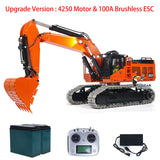 Metal 1/8 Hydraulic RC Excavator 385CF Remote Control Engineering Vehicles Model Assembled Painted Light System Hydraulic System