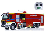 8x4 1/14 RC Fire Fighting Truck Remote Controlled Sprinkler Vehicles Sounds  Painted Assembled DIY Toy Car Gift for Adults Children