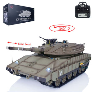 1:16 IDF Merkava MK IV RC Main Battle Tank Heng Long 3958 Remote Control Tanks RTR Model Barrel Recoil Battery