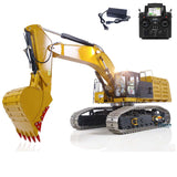 Metal Assembled Painted Hydraulic 1/8 390F RC Excavator Heavy Duty Construction Vehicles Hobby Models PL18EV Light Sound System
