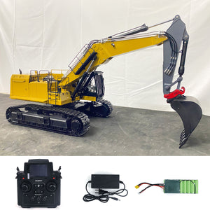 1/14 RC Hydraulic Demolition Excavator 374 UHD 4-arm PL18EV Radio Control Digger 2-piece Demolition Booms and Extension Arms