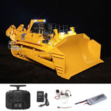 Metal JDMODEL 1/14 RC Hydraulic Bulldozer 575 Huge Dozer Smog Heavy Machine Frsky X14 Radio Battery RTR Mix Controlled Light Sound Smoke