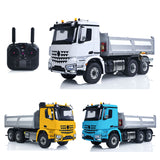 1/14 RC Hydraulic Dumper 3348 Metal Chassis 2Speed Gearbox Radio Control Tipper Car Light Sound Transmitter NO Lock Differential