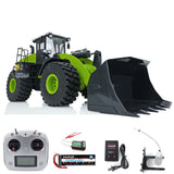 XDRC 1/14 Scale Metal Hydraulic RC Loader WA470 Remote Control Wheeled Trucks RTR Model W/ Light Sound Radio Battery