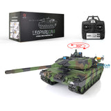 2.4Ghz Henglong 1/16 TK7.0 Plastic Leopard2A6 Ready To Run Remote Controlled Tank 3889 W/ 360 Turret Tracks Sprockets Idlers