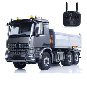 1/14 RC Hydraulic Dumper 3348 Metal Chassis 2Speed Gearbox Radio Control Tipper Car Light Sound Transmitter NO Lock Differential