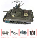 Henglong 1/16 TK7.0 M4A3 Sherman Radio Controlled Ready To Run Tank 3898 Barrel Recoil Metal Tracks Sprockets Idlers Smoke Sound