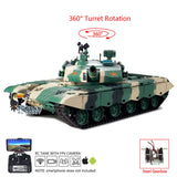 Henglong 1/16 FPV 7.0 Chinese 99A RC Tank 3899A 360 Turret Steel Gearbox Radio Controlled Military Vehicle Hobby Model DIY Toy Car