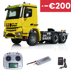 Save €200! 1/14 RC Tractor Truck K3363 6x6 Metal Chassis Radio Control Car 3-speed Gearbox Differential Lock Light Sound Systems Teshulianjie