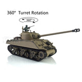 2.4G 1/16 Scale TK7.0 Henglong M4A3 Sherman Ready To Run Radio Controlled Tank 3898 360 Turret Plastic Tracks Sprockets Idlers