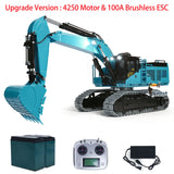 1/8 Hydraulic RC Tracked Digger 385CF Remote Control Metal Excavator 150KG Model 4250 Motor Light System