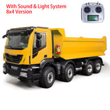 1/14 8x4 Metal Hydraulic RC Dump Truck 2-speed Radio Control Tipper Car Simulation DIY Model Painted ESC Servo Motor