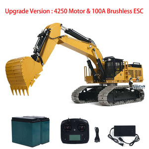 150KG 385CF 1/8 Hydraulic RC Excavator Metal Giant Remote Control Construction Vehicle Assembled Painted Light System Hydraulic System