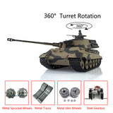 2.4Ghz Henglong 1/16 Scale TK7.0 Upgraded German King Tiger Ready To Run Remote Controlled BB IR Tank 3888A W/ 360 Turret